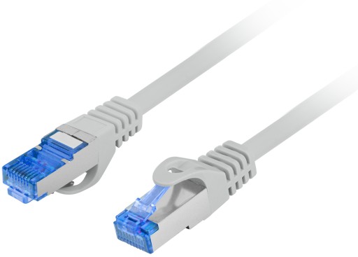 Ethernetový internetový kábel skrútený RJ45 LAN Cat 6A SFTP LSZH 0,5 m sivý
