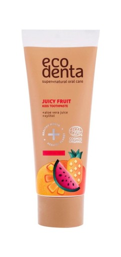 Bio zubná pasta pre deti, bez fluoridov, ovocná Ecodenta 75 ml