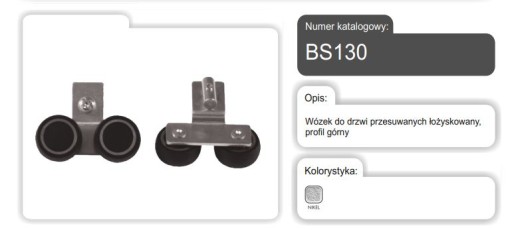 LOŽISKO VOZÍKA POSUVNÝCH DVERÍ SYMETRICKÝ HORNÝ PROFIL BS130 AMIX