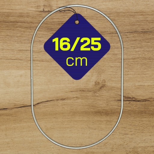 STRIEBORNÝ kovový oválny prsteň elipsa lapač snov prsteň 16cm x 25cm