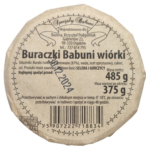Cvikla Domáce hobliny 485g Babičkina špecialita