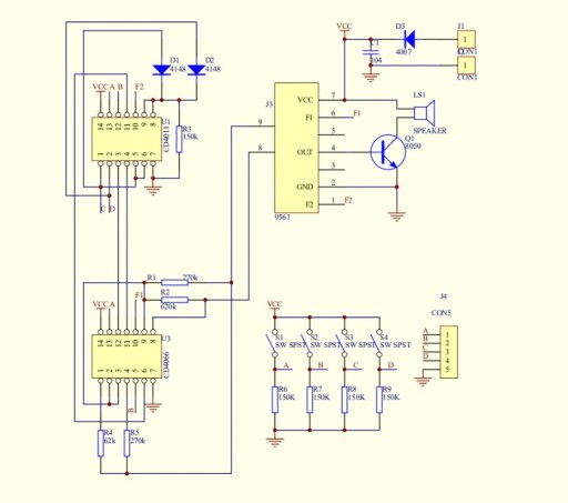 Súprava Electronic Music Box 16, ktorá sa učí spájkovať