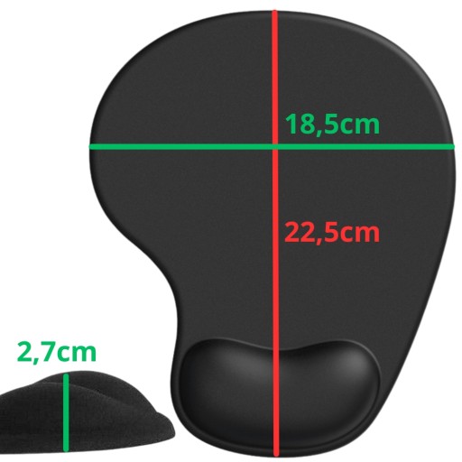 ERGONOMICKÁ GÉLOVÁ PODLOŽKA POD MYŠ S PODKLADOM NA ZÁPESTIE A RUKU