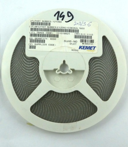 Keramické MLCC SMD 0,01uF 10nF 10% 50V DC 50ks