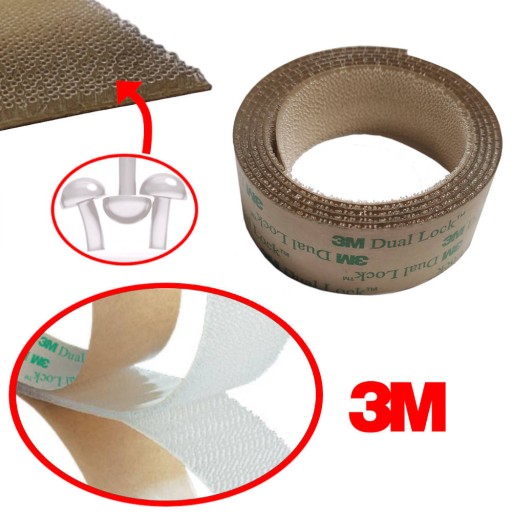 Priemyselný suchý zips 2,5x50cm s lepidlom 3M Dual Lock