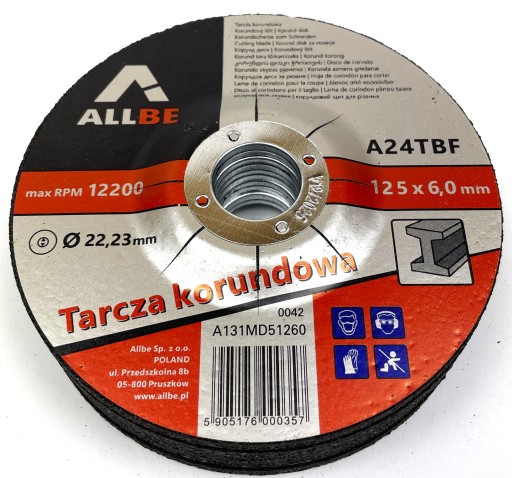 KOVOVÝ BRÚSNY KOTÚČ 125MM 6,0MM OCEL ODOLNÝ