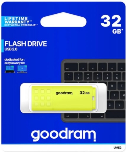 Pendrive Goodram 32GB UME2 USB 2.0 žltý 20MB/s