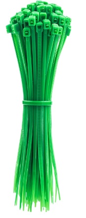 100ks SVIEČKOVÉ VIAZAČKY ZELENÉ VIAZAČKY 4,8x500 mm