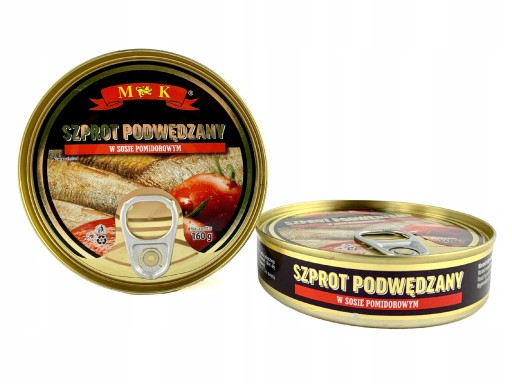 Údené šproty v paradajkách, 160g MK