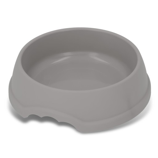 Plastová miska pre psov a mačky XXS, 0,2L, šedá, priem 13 cm,