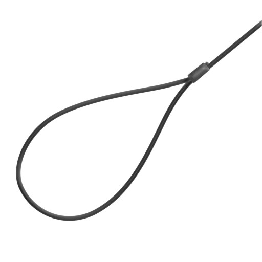 Lano PVC Oceľový kábel s očkami Slučky 5mm 125cm 1,25m