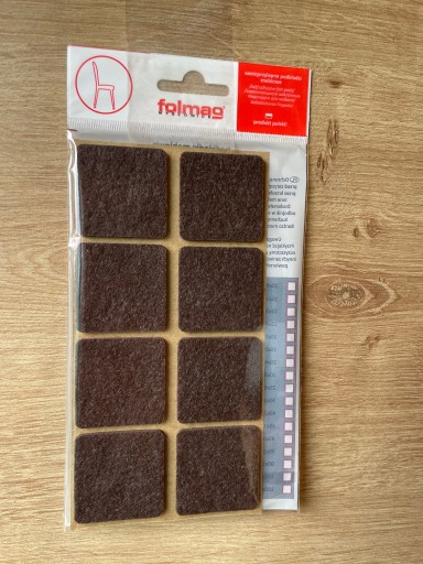 Samolepiaca plstená podložka 38x38mm 8 ks