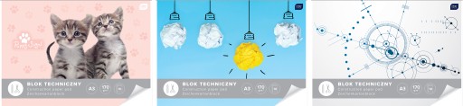 Biely TECHNICKÝ BLOK 10 listov A3 INTERPRINT