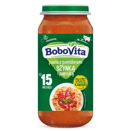 Bobovita Cestoviny s paradajkami, šunkou a paprikou 250g