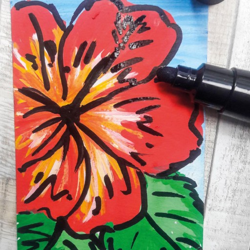 Popisovač Uni Posca PC-5M s plagátovou farbou - ČERVENÁ
