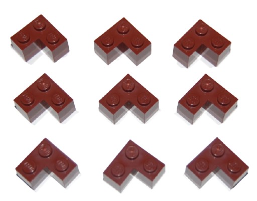 LEGO 2357 CORNER 2x2 hnedá NOVINKA (10g) 9 ks.