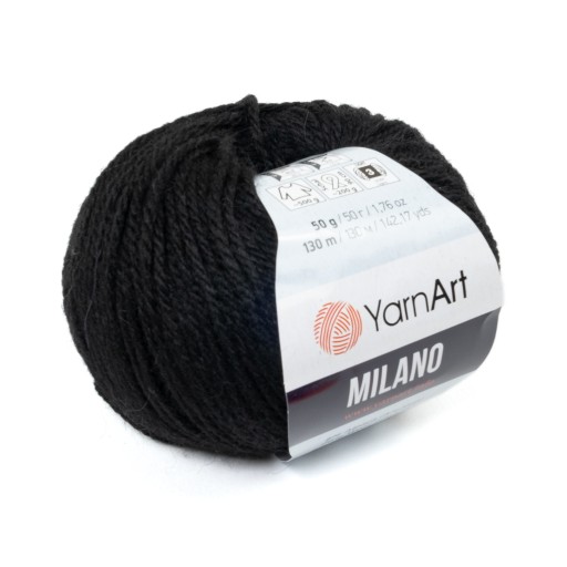 50 g akrylovej vlny z alpaky YarnArt Milano black 850