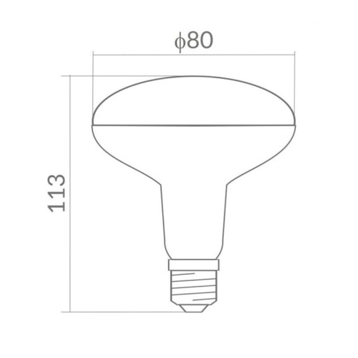Studená biela E27 12W R80 LED žiarovka