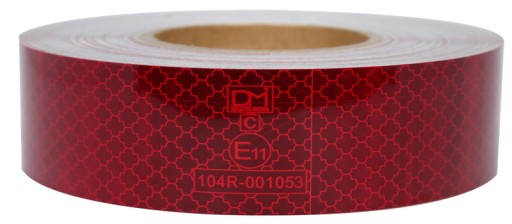 SAMOLEPIACA REFLEXNÁ PÁSKA SCHVÁLENIE PREMIUM RED