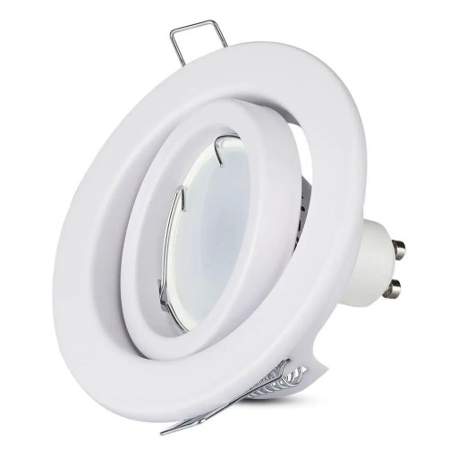 V-TAC GU10 Očko okrúhle pohyblivé biele VT-7227RD-WH