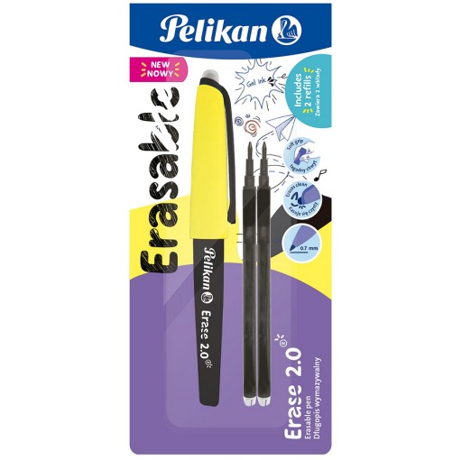 Zmazateľné pero + 2 náplne PELIKAN Erase 2.0 BLACK zmazateľné