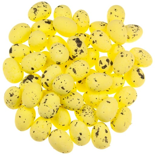 STYROPENOVÉ VAJCIA ŽLTÉ škvrnité MALÉ VAJCIA 36ks 3cm