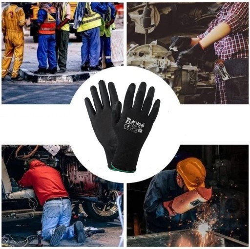 Pracovné RUKAVICE Coated Black veľkosť 10 balenie 10 párov