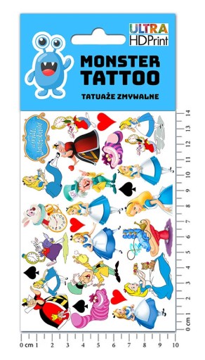 UMÝVAJÚCE TETOVANIE PRE DETI ALICE V KRAJINE DIVOV ORIGINÁLNE DIZAJNY