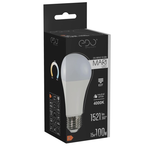 E27 A65 LED žiarovka 15W 4000K neutrál 1521lm EDO