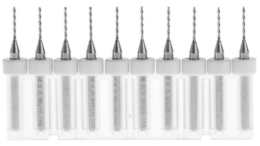 10ks MINI VŔTAČKY 0,9mm PRESNÉ CNC WIDI