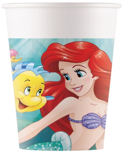 Princezné šálky Princess Ariel 200ml 8 ks