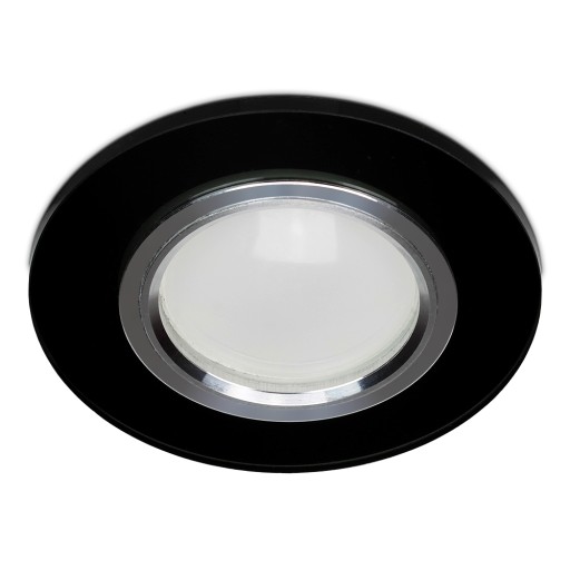 BLACK ROUND GLASS halogénové svietidlo pre LED