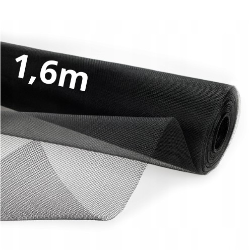 ČIERNA sieťovina na meter 1,6 m x 1 m vlákno moskytiéra