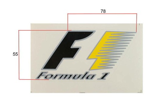 Samolepky obtisky FORMULA 1 STICKER