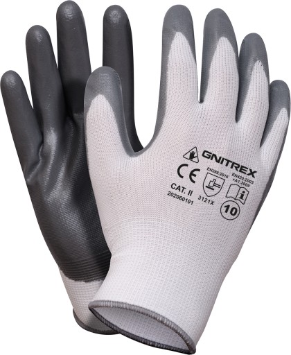 OCHRANNÉ RUKAVICE NITRILOVÝ POVRCH GNITREX Set.A veľkosť 9 - 1 PÁR