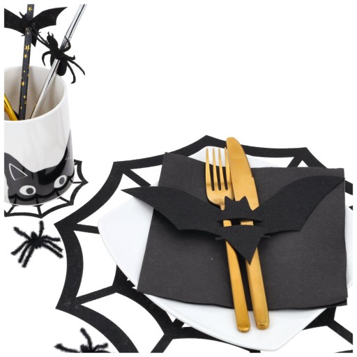 Halloweenska dekorácia na stôl obal na príbor