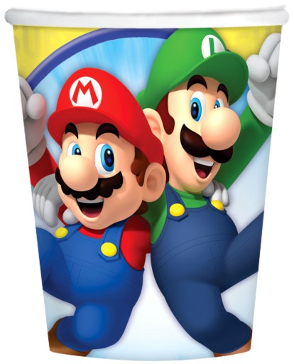 SUPER MARIO PAPIEROVÉ ŠÁLKY - 8 KS - 5521