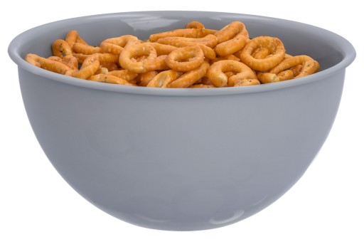 KUCHYŇSKÁ PLASTOVÁ MISKA 0,75L ŠEDÁ NA OBJÍDKY ČIPY 15 CM