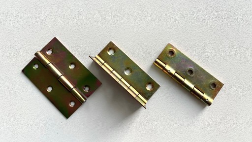Nábytkový opletený pánt 60 x 42 mm, pozinkovaný zlato, 20 ks