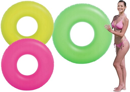 VEĽKÉ 91cm NEÓNOVÉ NAFUKOVACIE KOLESO INTEX 59262