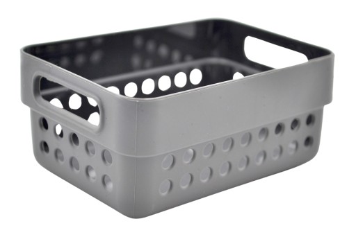 ORGANIZER nádoba na košík KOŠÍK 5x7,5x11,5 plast ŠEDÁ 350ml