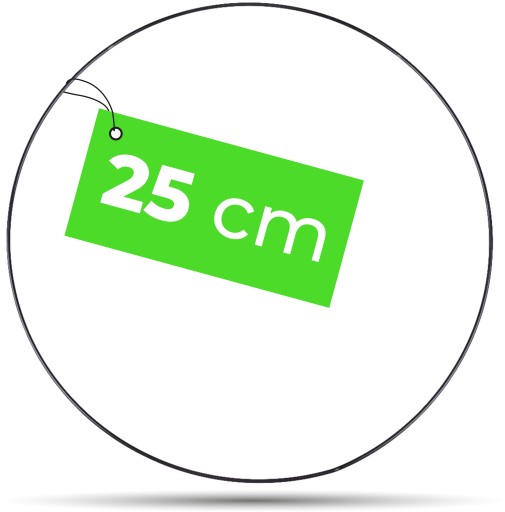 ČIERNA kruhová obruč pre lapače snov a makramé 25 cm