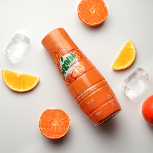 Ochutený koncentrát šťavy Mirinda SodaStream 440m pre sýtenú vodu sýtenú oxidom uhličitým