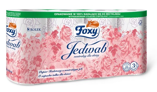 Jemný toaletný papier Foxy SILK 8 kusov