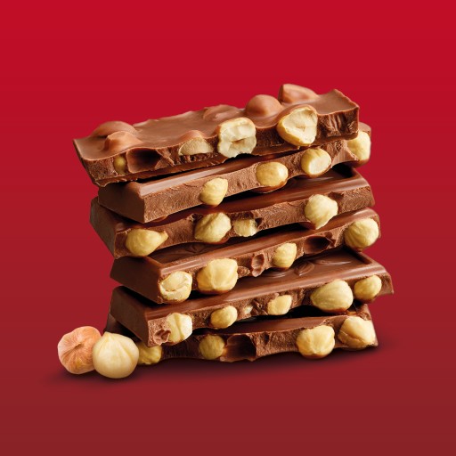 Nussbeisser mliečna čokoláda s orechmi 220 g