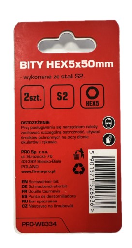 NÁRAZOVÉ HROTY NÁRAZOVÝ BIT SILNÝ SKRUTKOVACÍ BIT HEX5 50 MM