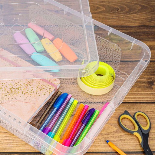 Plastové veko nádoby organizér box 10l, uzamykateľný box box