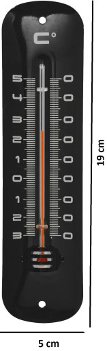 KOVOVÝ ČIERNY ANALOGOVÝ UNIVERZÁLNY TYČOVÝ TEPLOMER -30 +50 C
