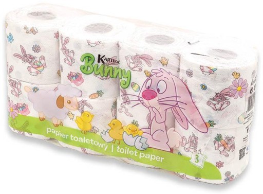 PAP.TOAL.BUNNY DECOR 3W 8KS