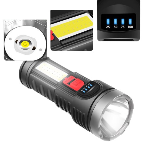 NABÍJACIA LED BATERKA + COB USB